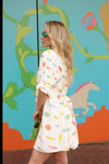Multi Fish Pleat Back Dress