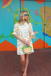 Multi Fish Pleat Back Dress
