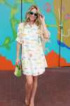 Multi Fish Pleat Back Dress