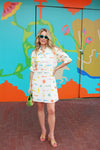 Multi Fish Pleat Back Dress