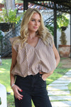 Menswear Stripe Bubble Top