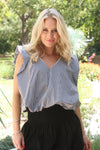 Check Poplin Bubble Top