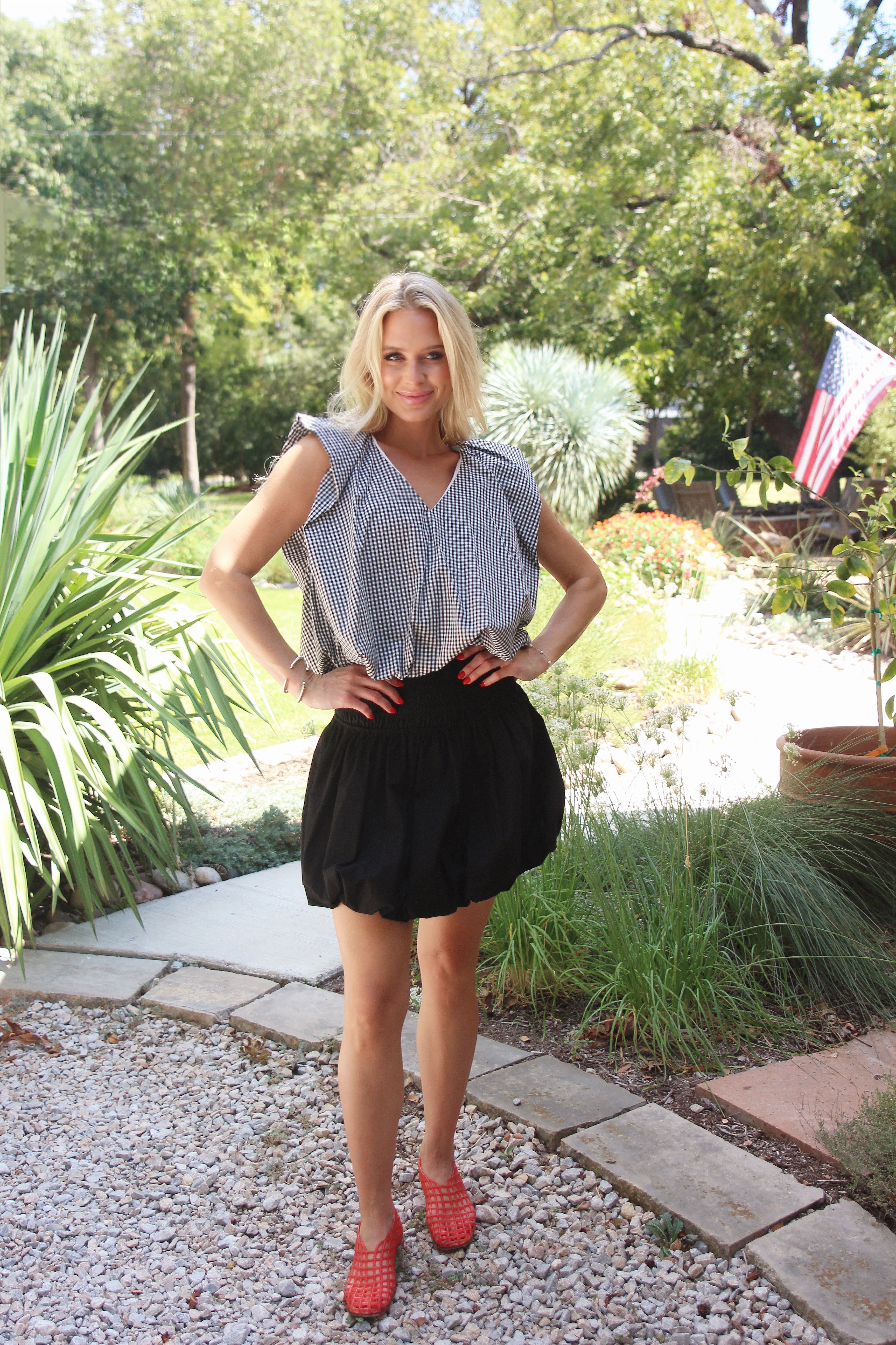 Solid Smock Bubble Skort