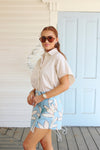Palm Leaf Floral Skort