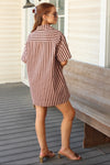 Stripe Denim Twill Pocket Dress