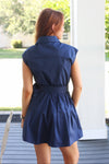 Solid Poplin Sheridan Shirt Dress with Belt