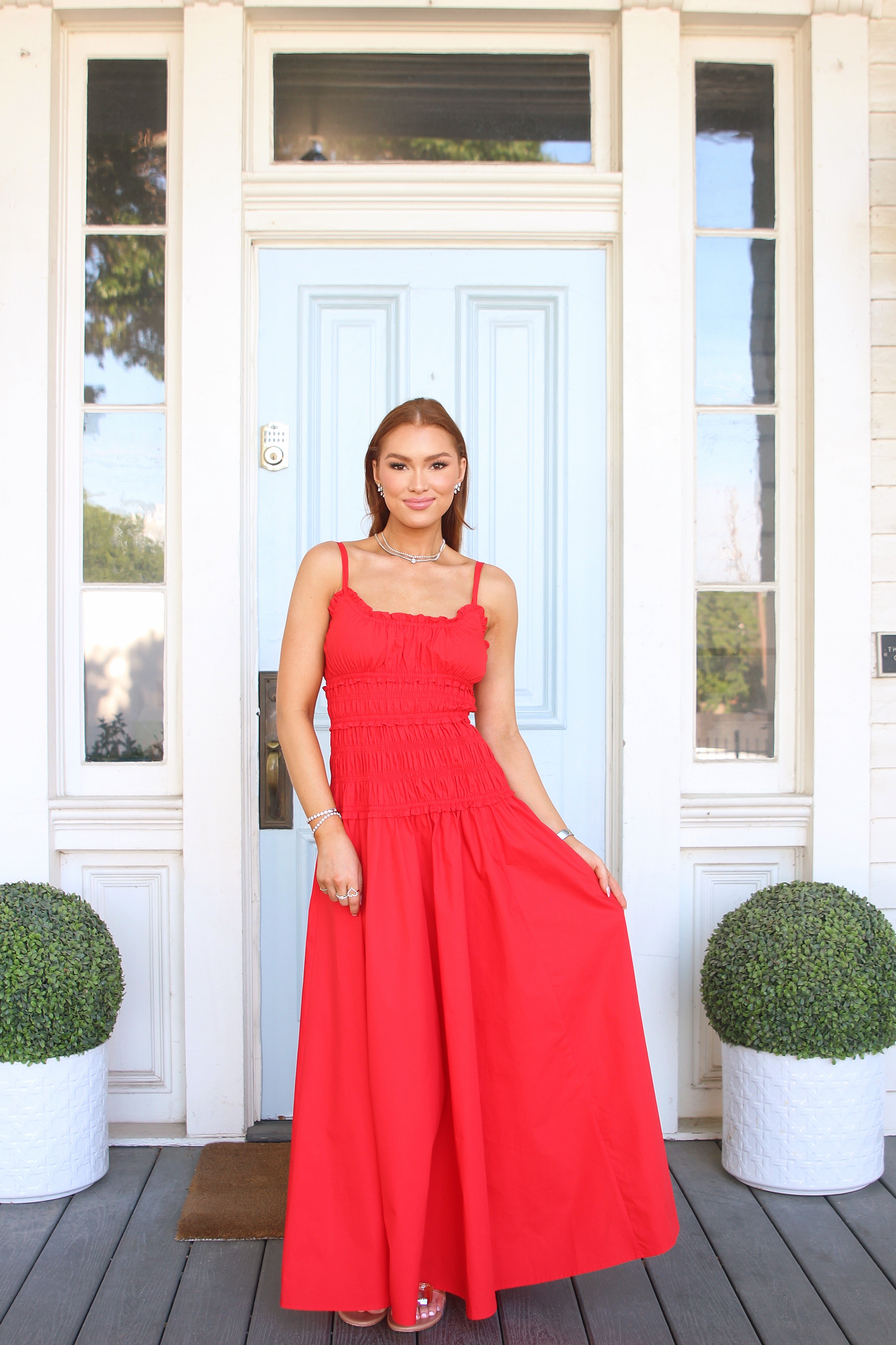 Solid Smock Cami Maxi Dress