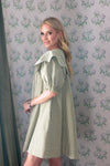 Check Novelty Collar Dress