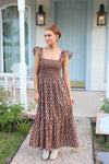 Floral Poplin Smock Tier Dress