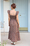Floral Poplin Smock Tier Dress