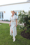 French Cottage Floral Maxi w/ Belt