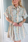 Floral Poplin Shirt Dress