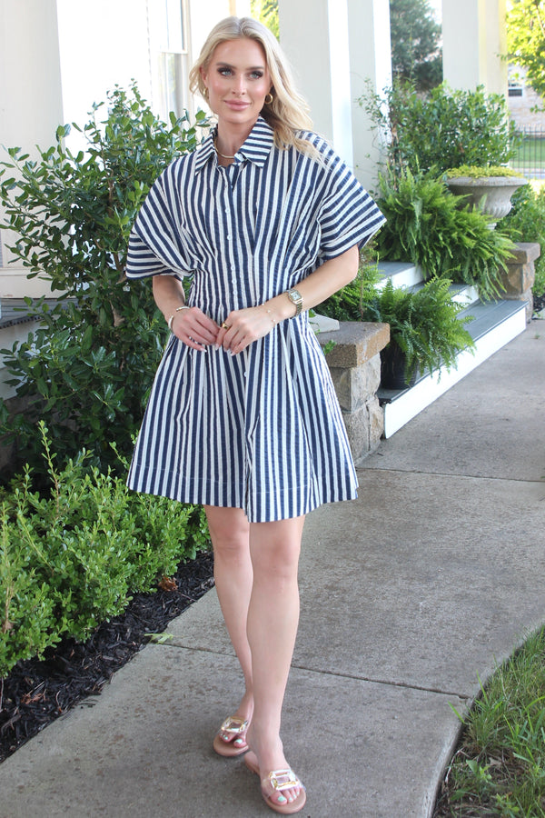 Stripe Shirt Dress