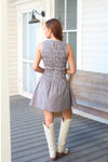 Check Smock Sleeveless Dress