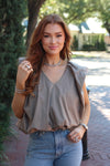 Solid Poplin Bubble Top