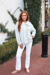 French Floral Quilt Collar Jacket