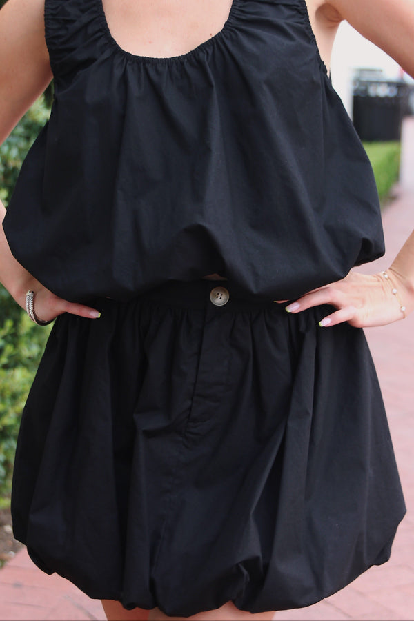 Solid Poplin Bubble Skirt