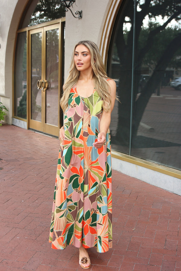 Floral Scoop Maxi Dress