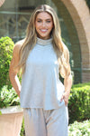 Solid Scuba Sleeveless Mock Top