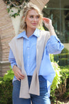 Hailey Stripe Poplin Sweater Top