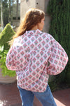London Floral Poplin Button Up Top