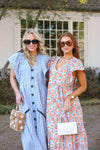 Floral Vneck Novelty Button Maxi