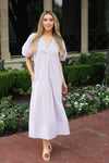 Stripe Poplin Signature Maxi Dress