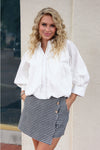 Check Wrap Skort