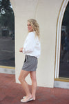 Check Wrap Skort