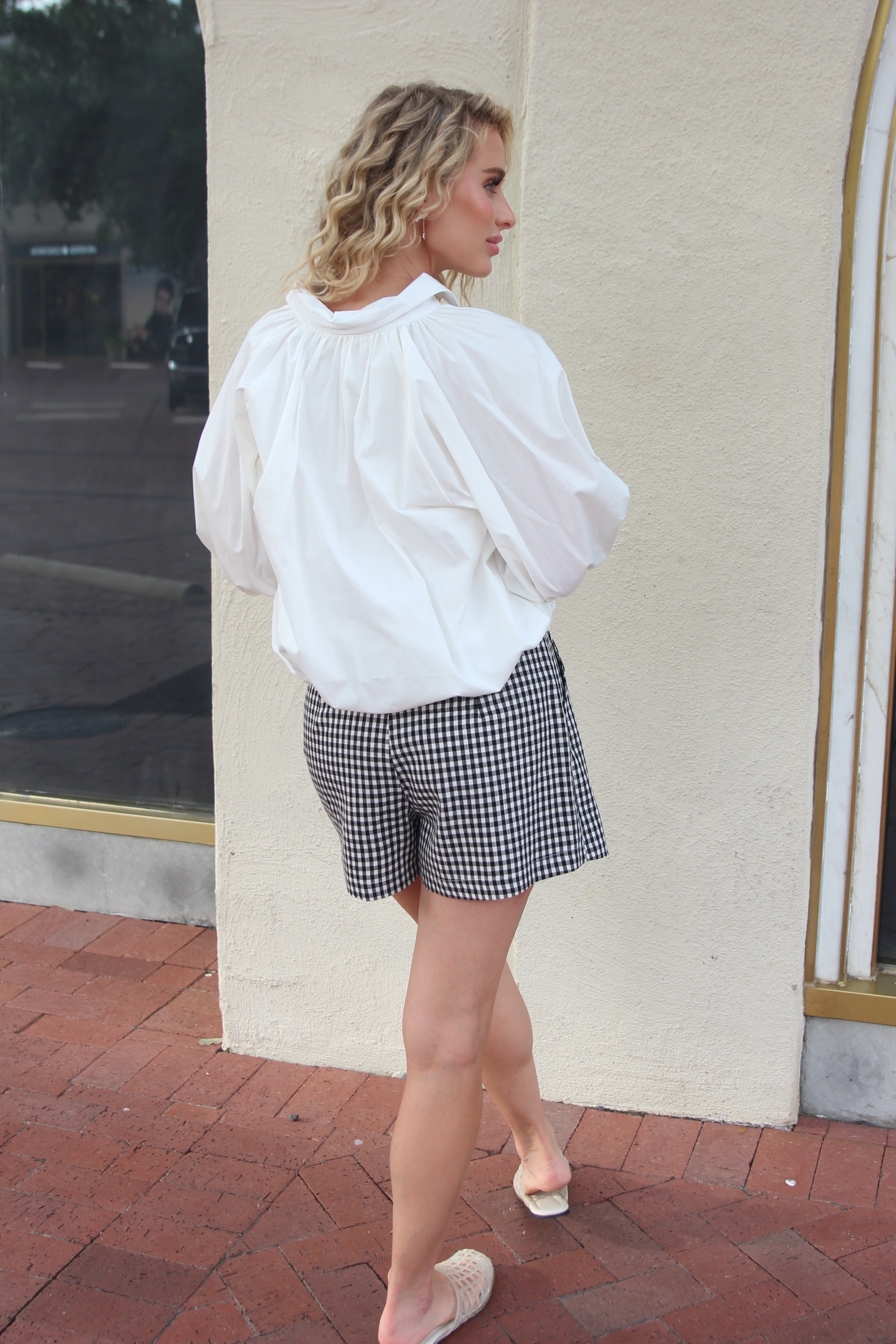 Check Wrap Skort