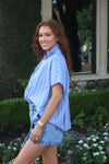 Stripe "America" Poplin Signature Top