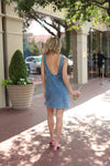 Denim Scoop Back Dress