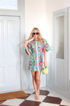 Tropical Button Shirt Dress