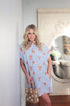 Stripe Floral Signature Shirt Dress