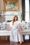 Stripe Floral Smock Maxi Skirt