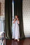 Stripe Floral Maxi Dress
