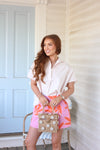 Palm Leaf Floral Wrap Skort