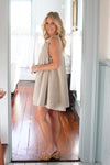 Linen Stripe Scoop Dress