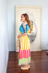 Stripe Button Maxi Dress