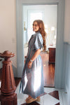 Stripe Button Shirt Maxi Dress