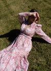 Floral Paris Vneck Maxi Dress