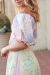 Large Floral Off Shoulder Maxi Dress