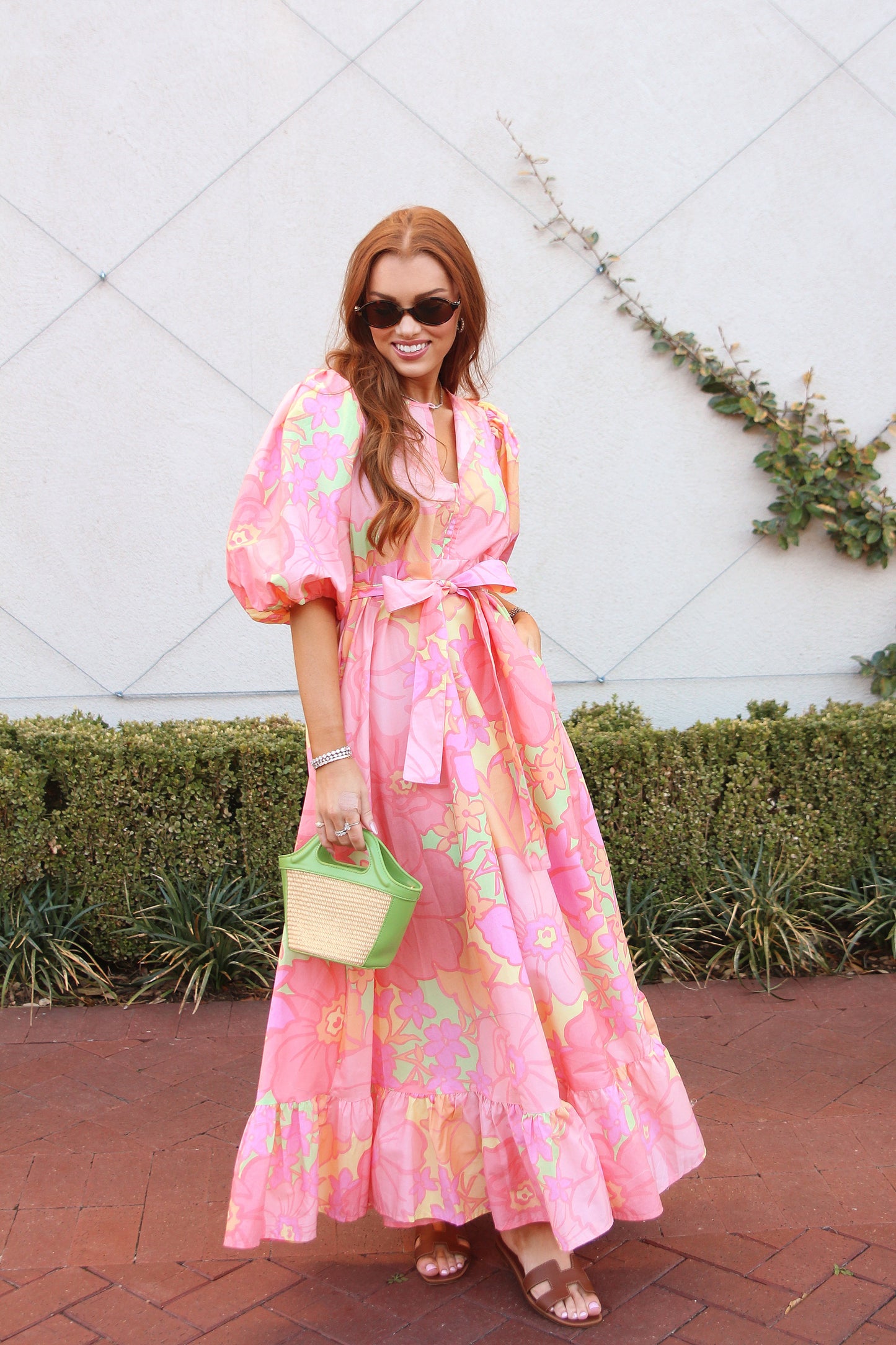 Big Floral Pastel Maxi with Tie
