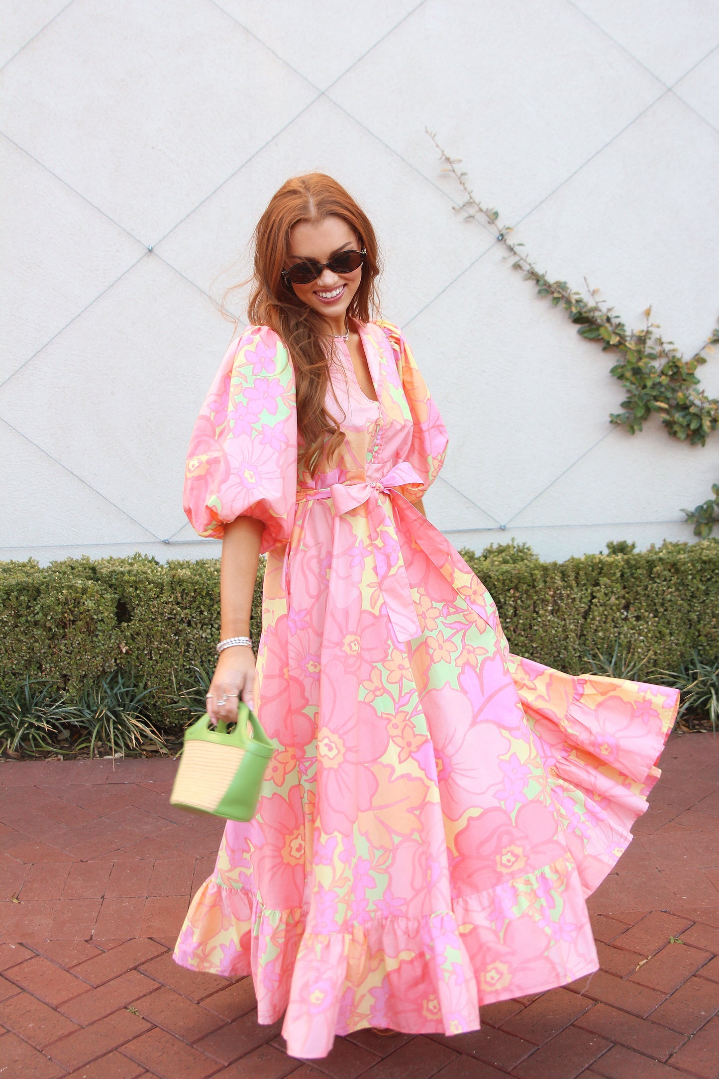 Big Floral Pastel Maxi with Tie