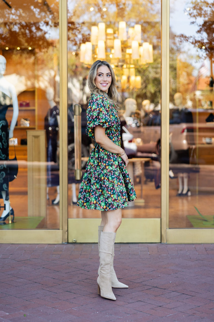 Floral Shirt Dress With Belt