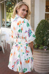Toucan Fruit Bubble Hem Dress
