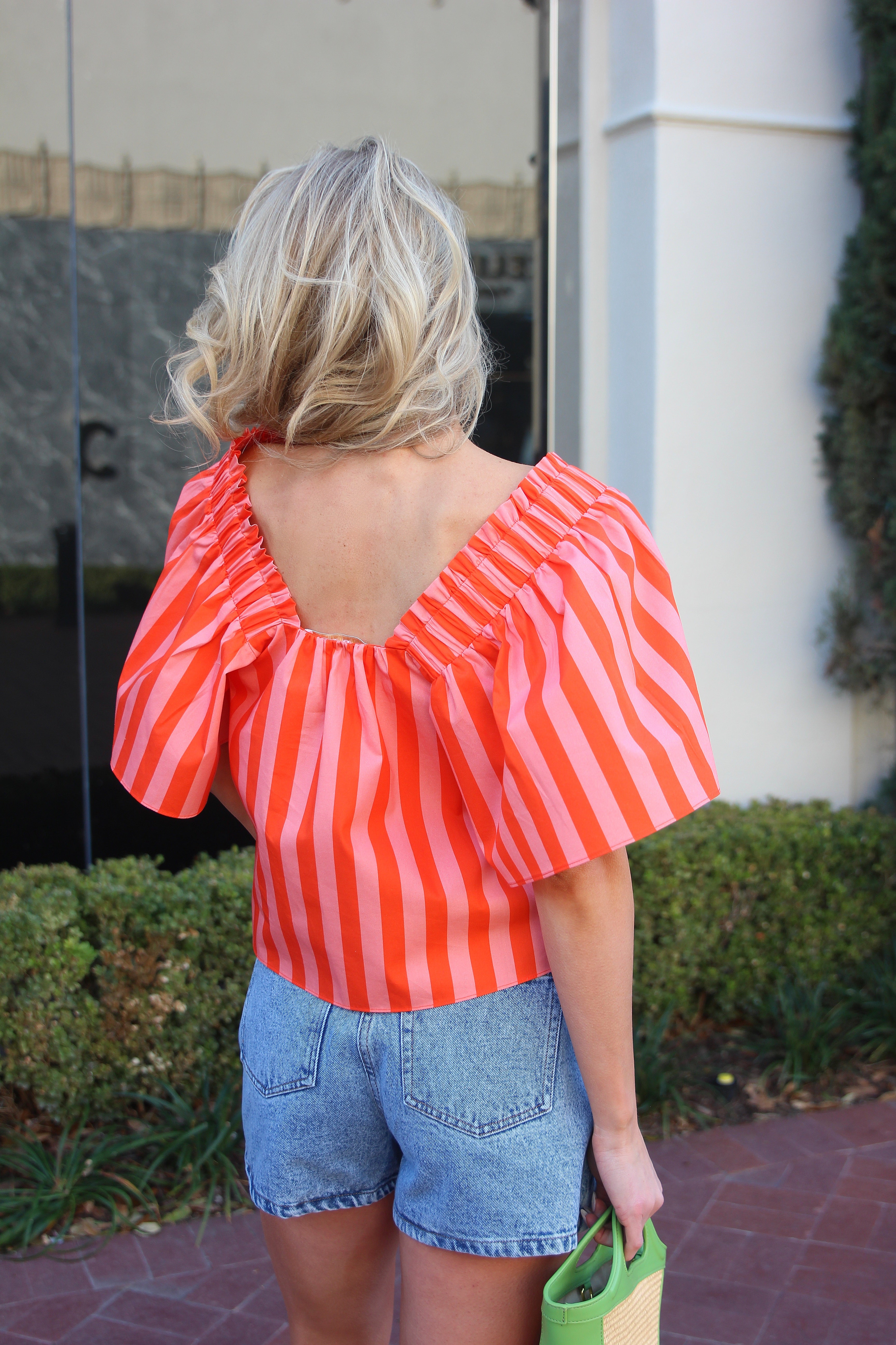 Stripe Square Neck Top