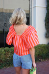 Stripe Square Neck Top