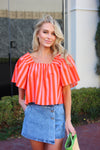 Stripe Square Neck Top