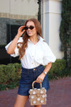 Solid Pocket Poplin Top
